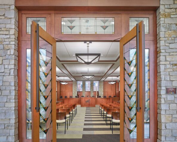 Council Chambers doorway